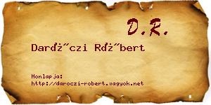 Daróczi Róbert névjegykártya